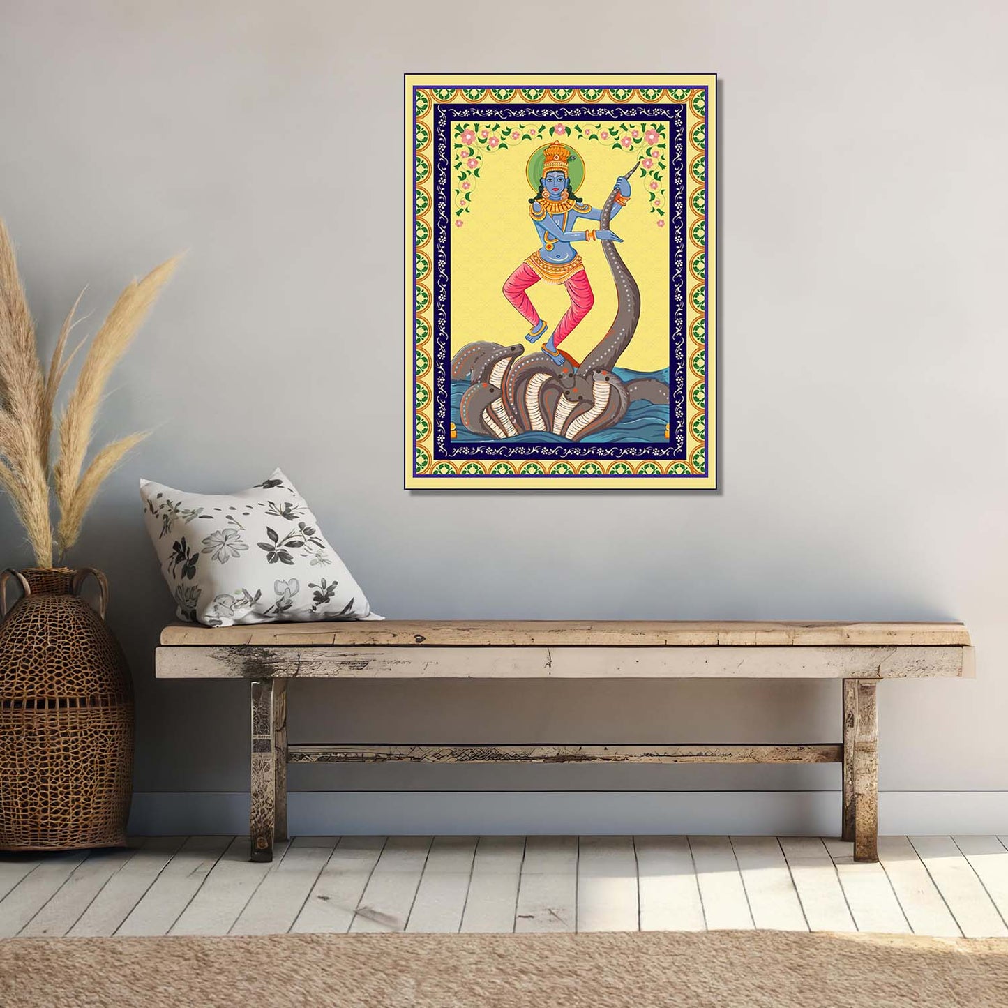 Pattachitra Wall Art For Home Décor Canvas Painting Religious Wall Décor