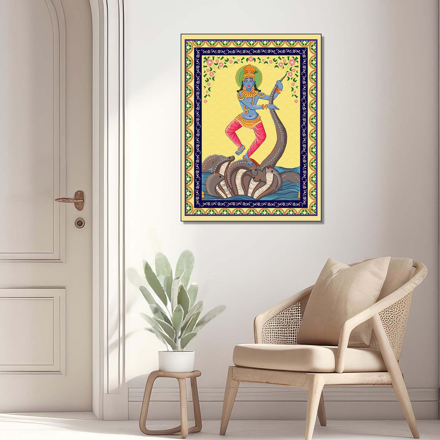 Pattachitra Wall Art For Home Décor Canvas Painting Religious Wall Décor