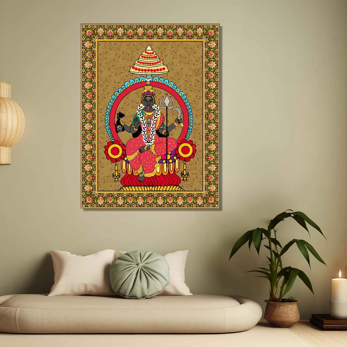 Pattachitra Wall Art For Home Décor Canvas Painting Religious Wall Décor