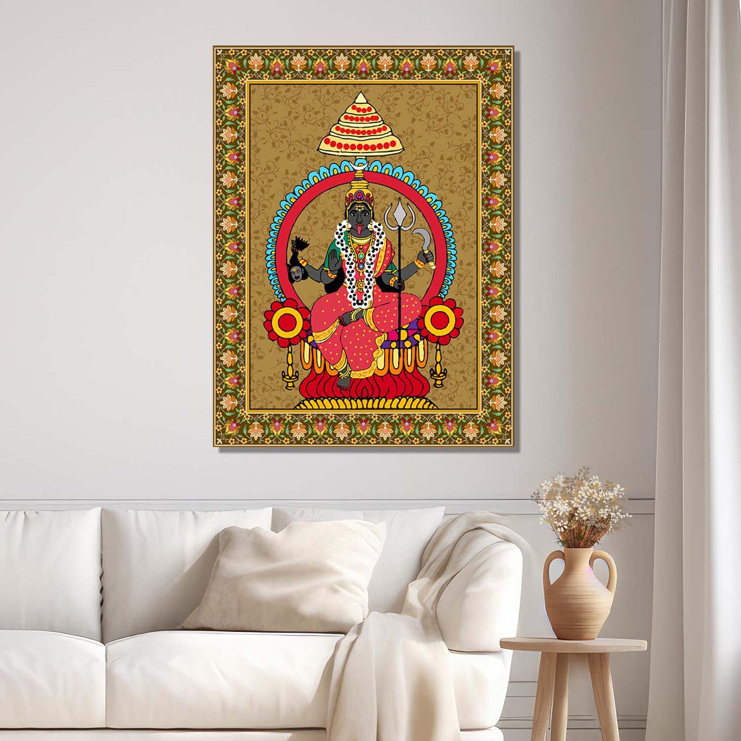 Pattachitra Wall Art For Home Décor Canvas Painting Religious Wall Décor