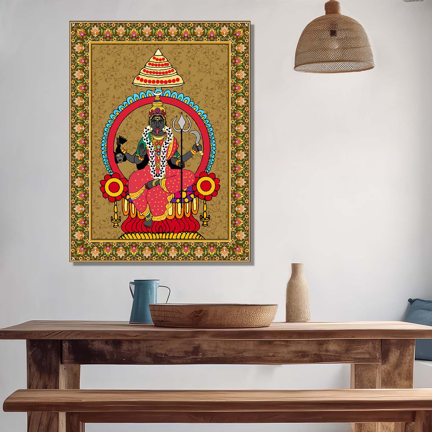 Pattachitra Wall Art For Home Décor Canvas Painting Religious Wall Décor