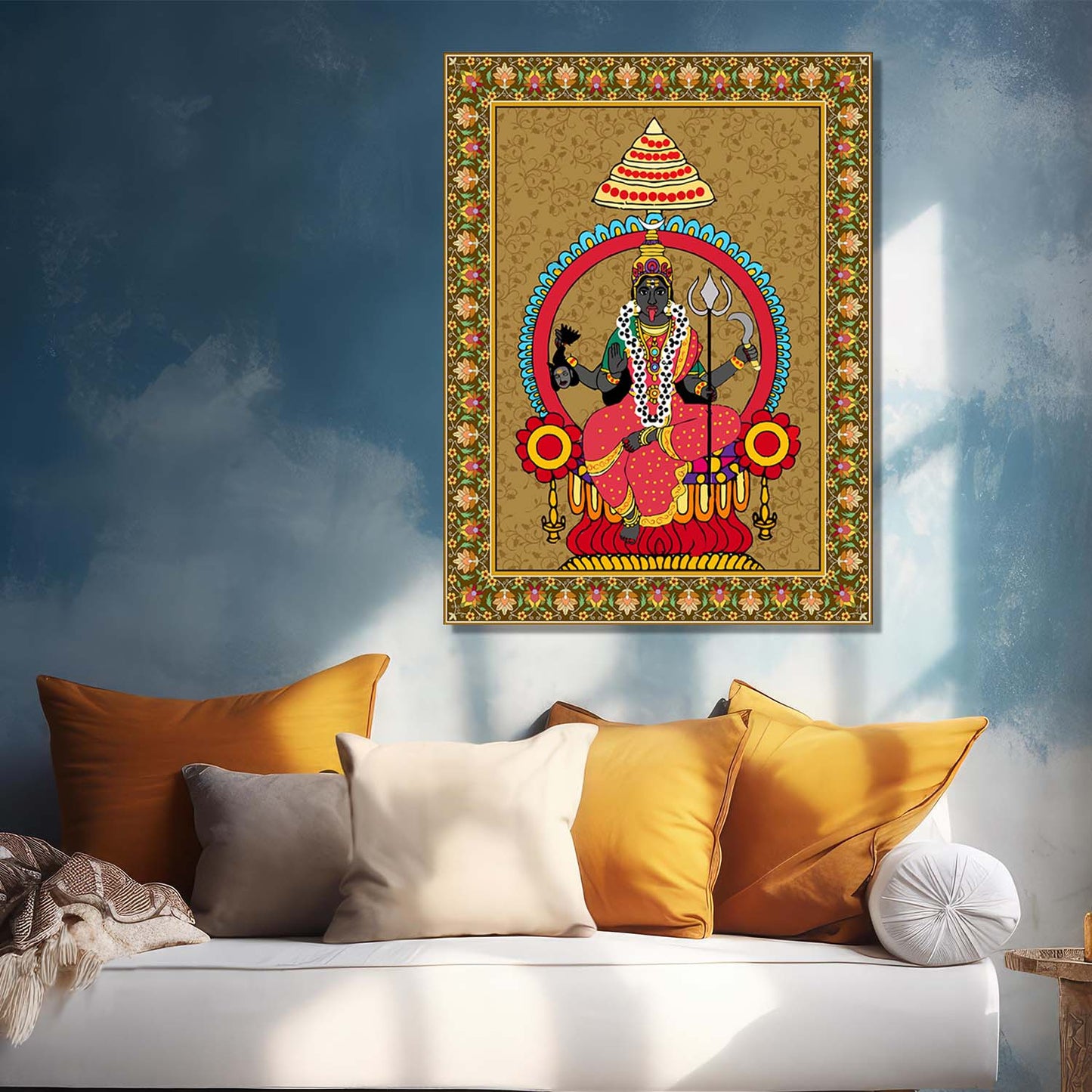 Pattachitra Wall Art For Home Décor Canvas Painting Religious Wall Décor