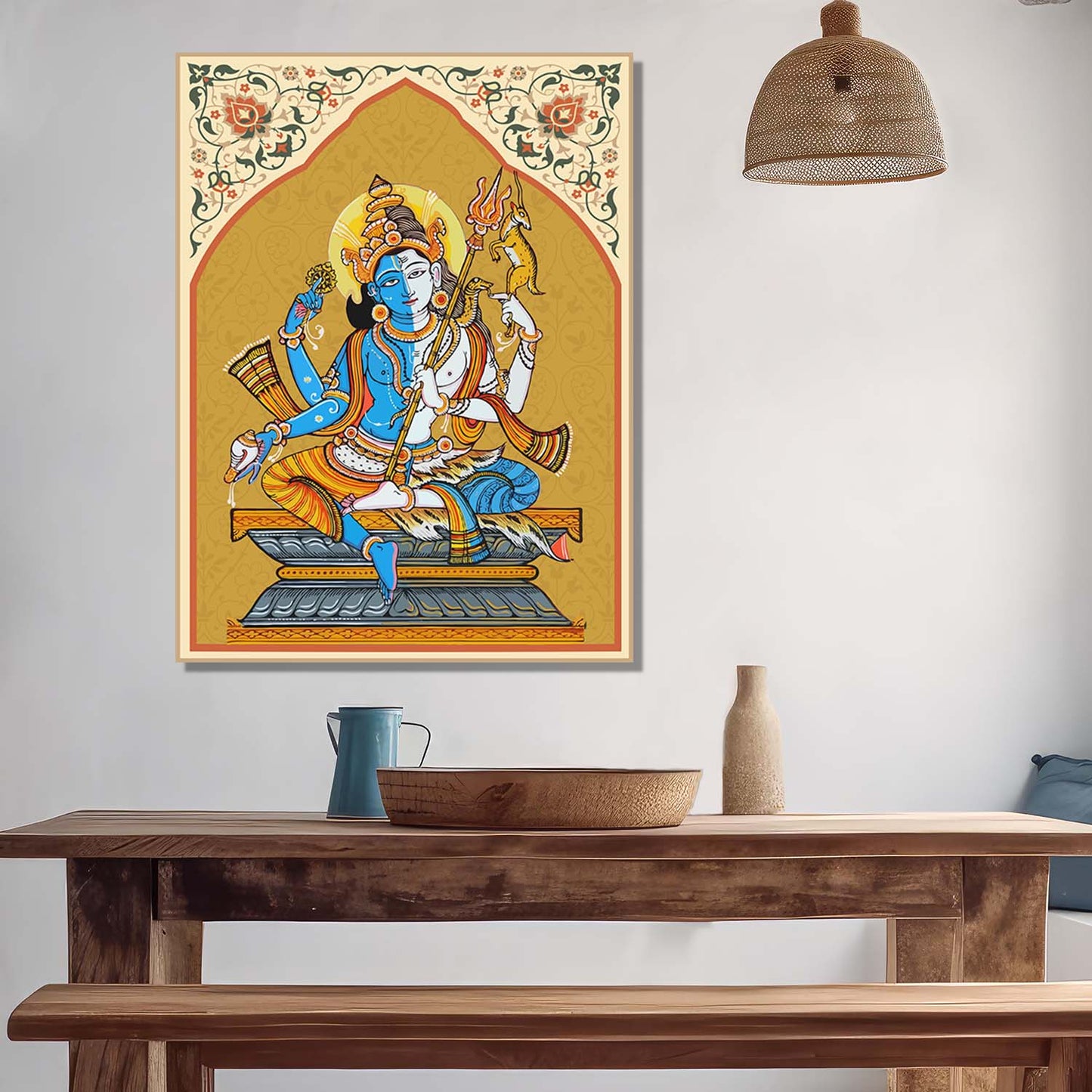 Pattachitra Wall Art For Home Décor Canvas Painting Religious Wall Décor