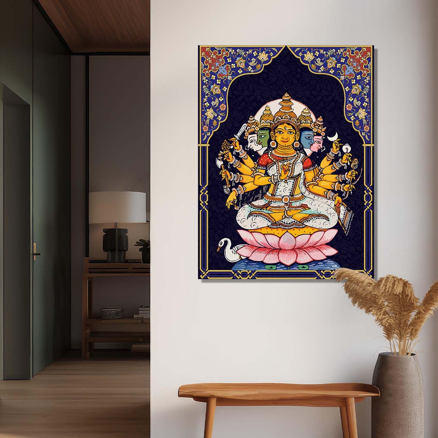 Pattachitra Wall Art For Home Décor Canvas Painting Religious Wall Décor