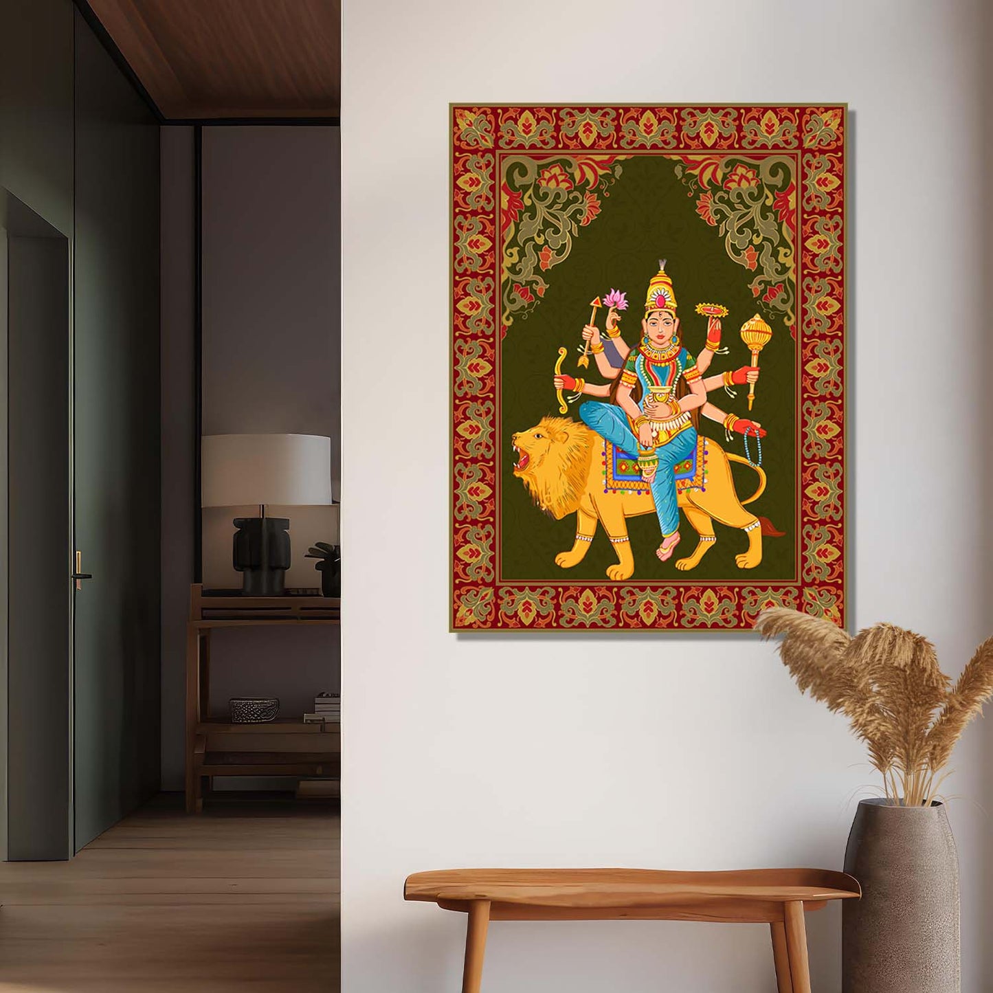 Pattachitra Wall Art For Home Décor Canvas Painting Religious Wall Décor