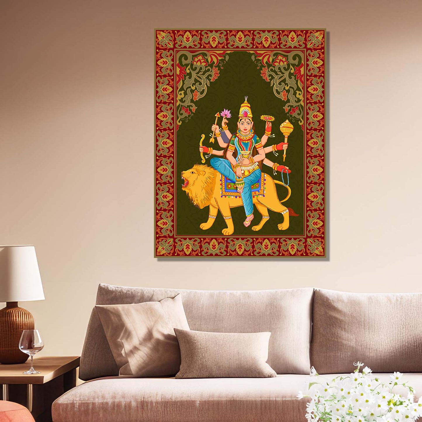 Pattachitra Wall Art For Home Décor Canvas Painting Religious Wall Décor