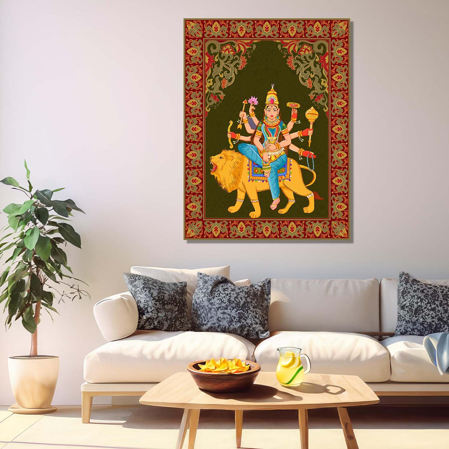 Pattachitra Wall Art For Home Décor Canvas Painting Religious Wall Décor