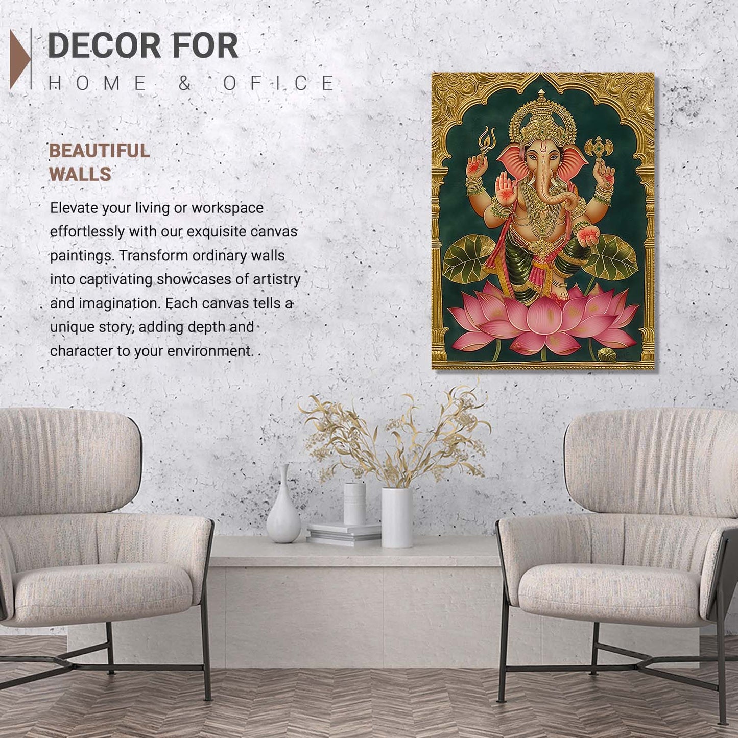 Tanjore Wall Art For Home Décor Canvas Painting Religious Wall Décor