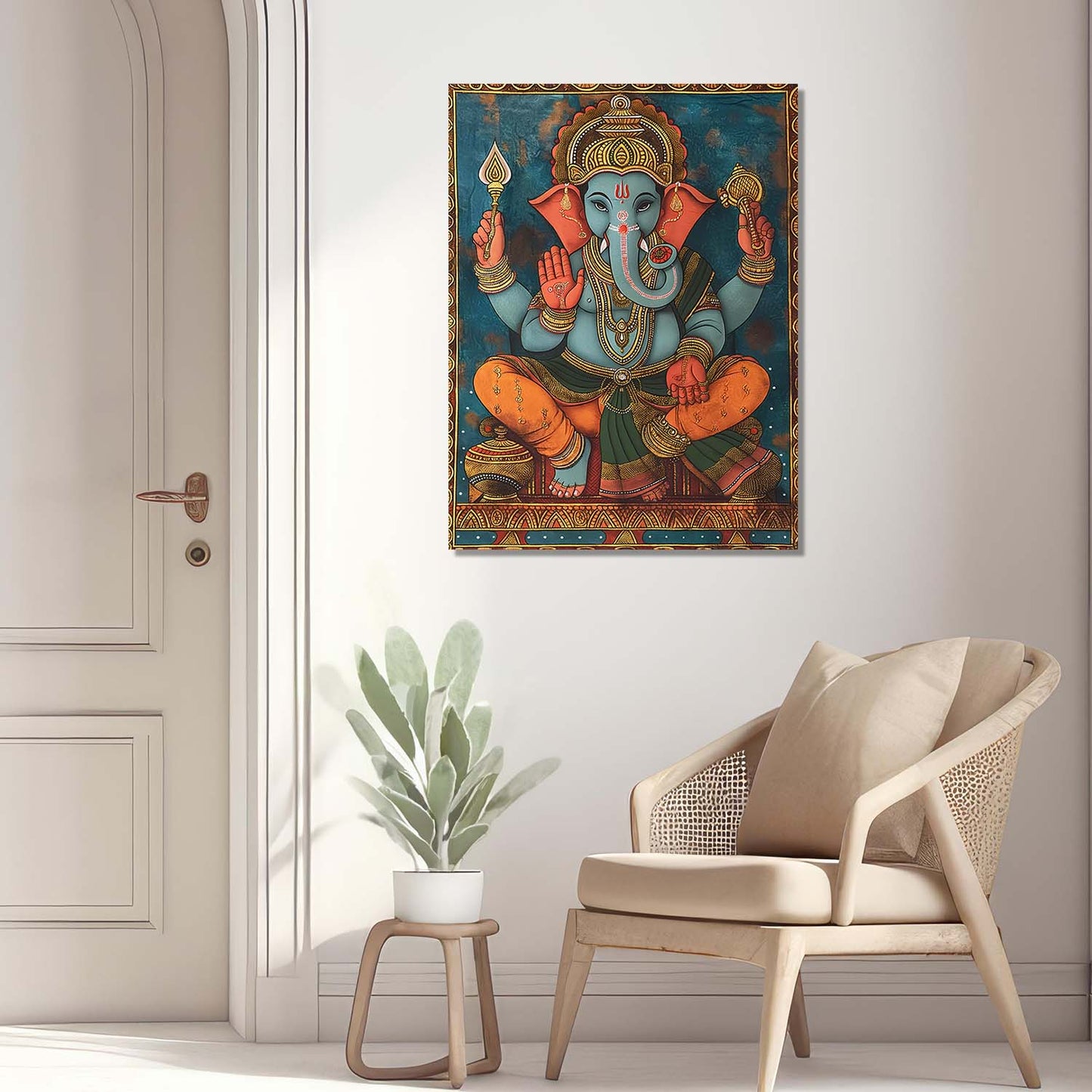 Tanjore Wall Art For Home Décor Canvas Painting Religious Wall Décor