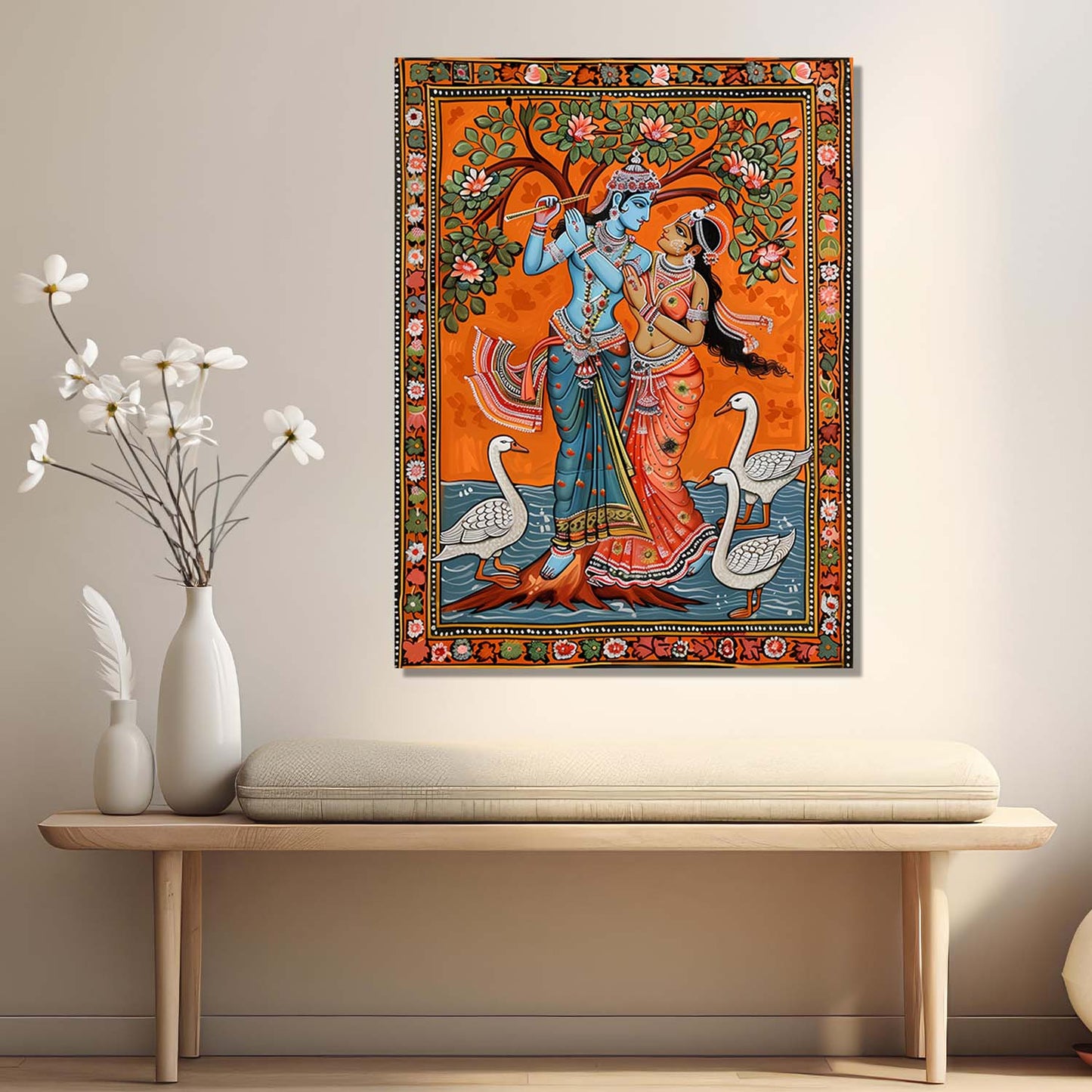 Tanjore Wall Art For Home Décor Canvas Painting Wall Décor