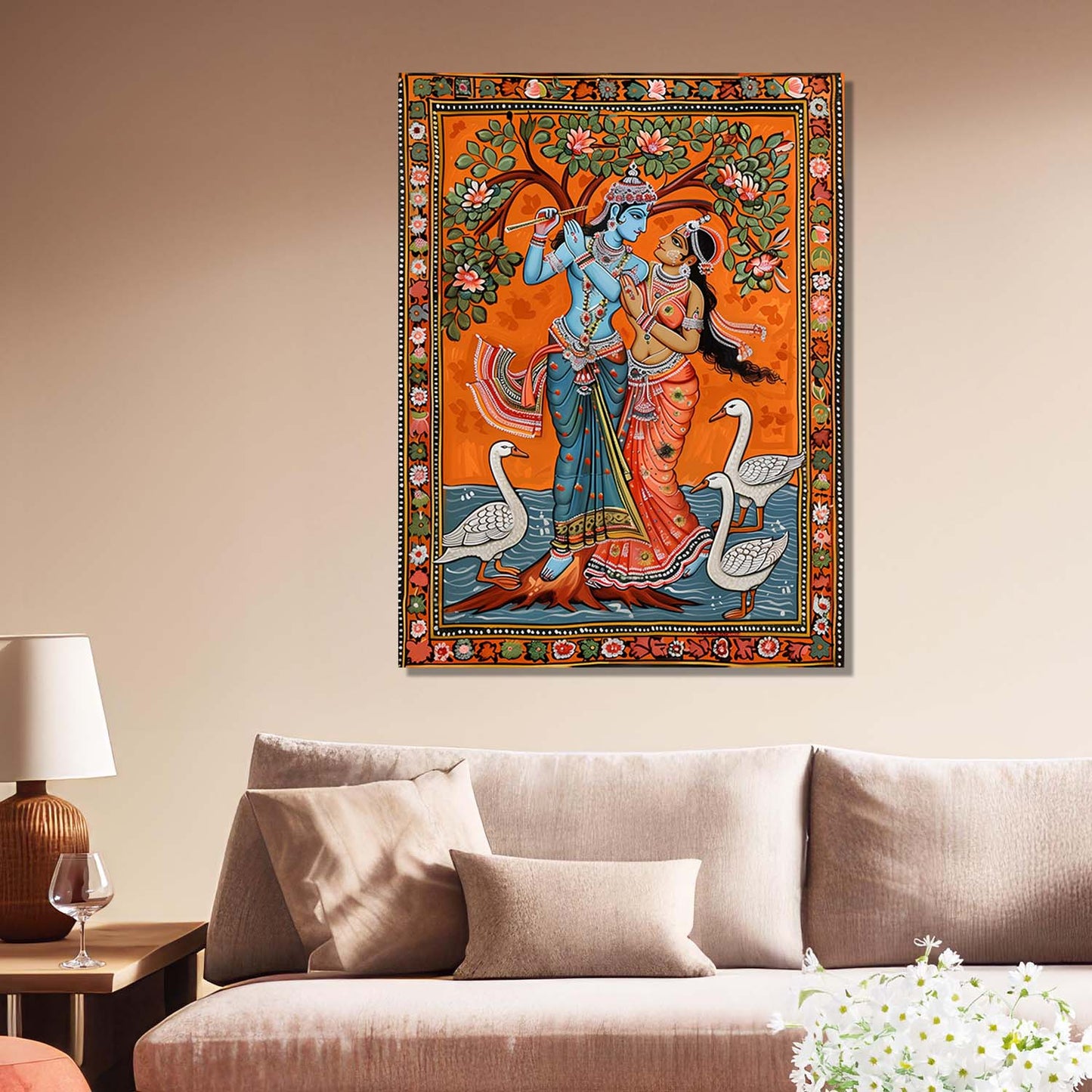 Tanjore Wall Art For Home Décor Canvas Painting Wall Décor