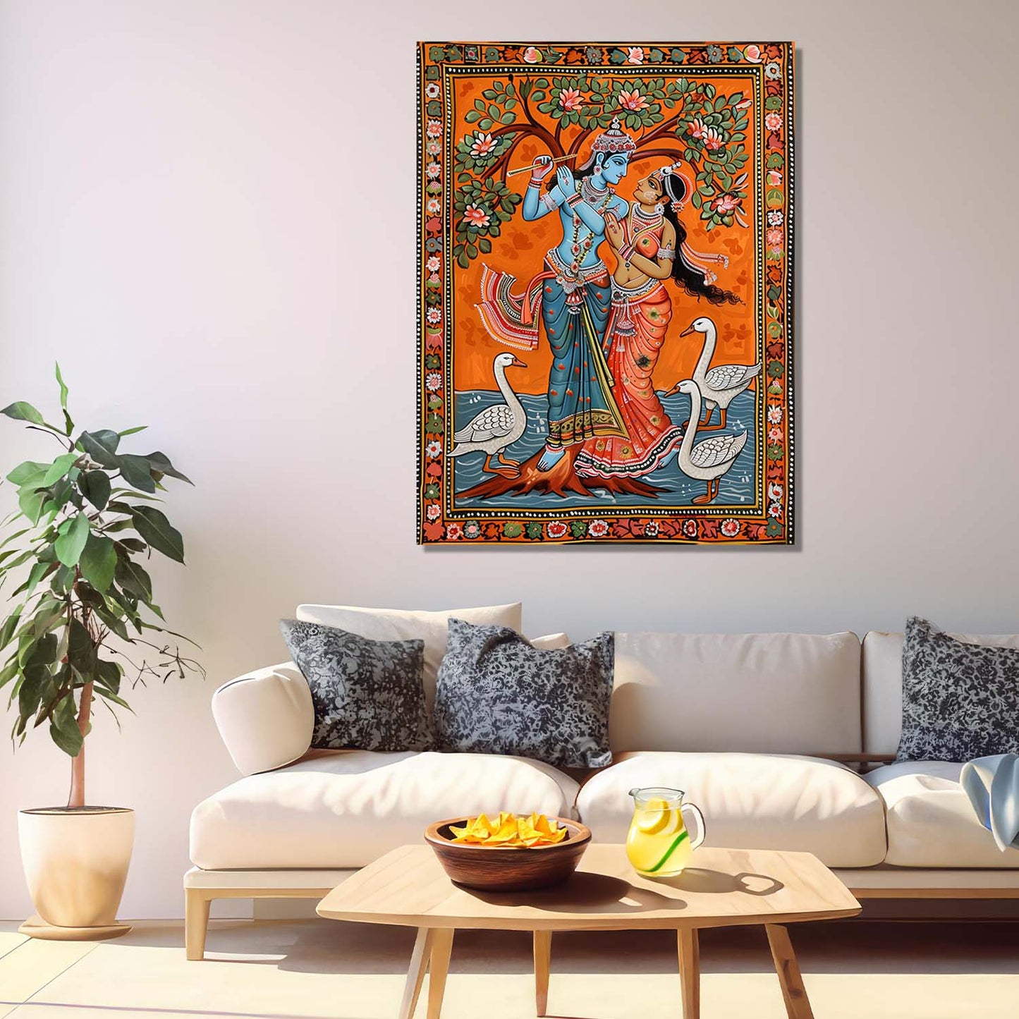 Tanjore Wall Art For Home Décor Canvas Painting Wall Décor