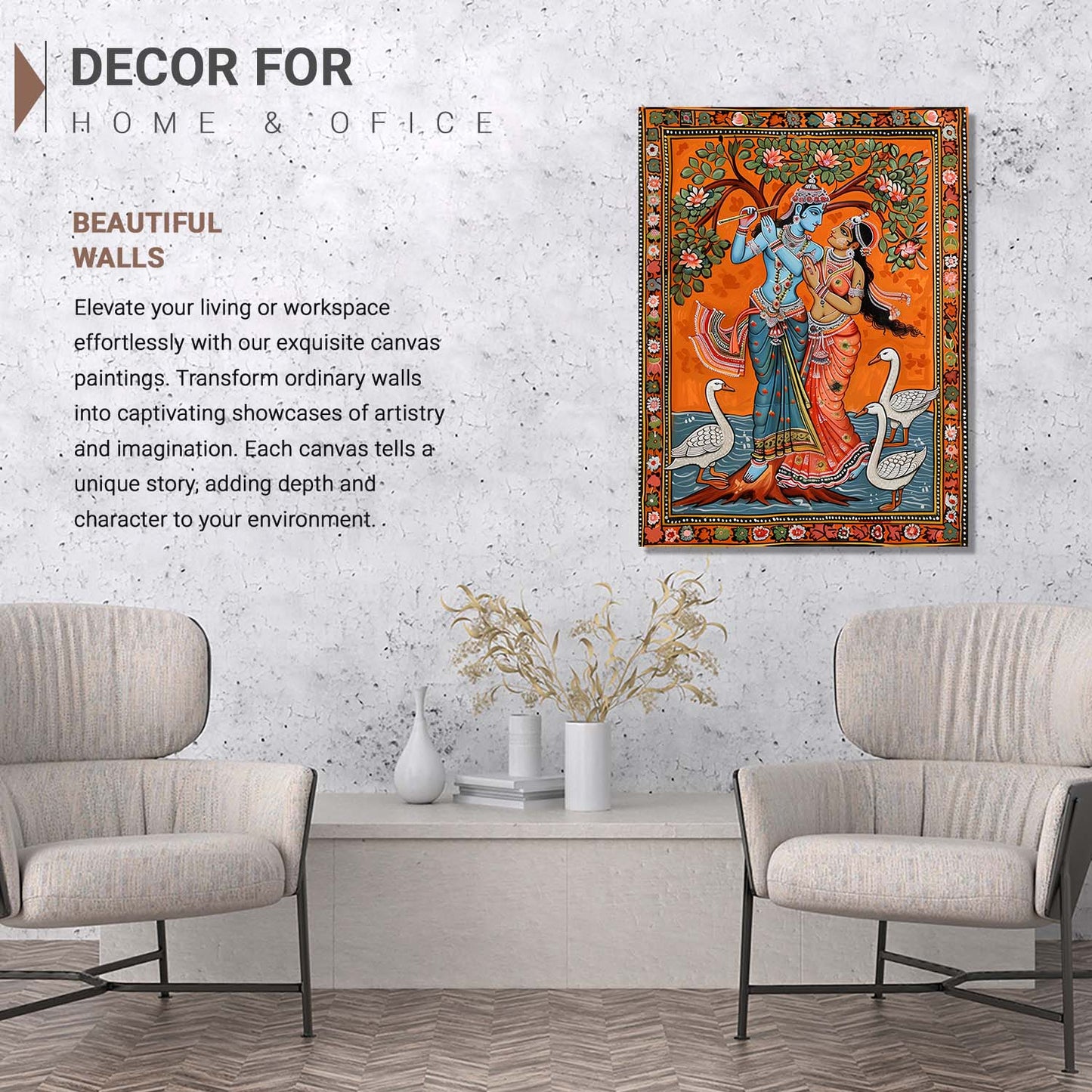 Tanjore Wall Art For Home Décor Canvas Painting Wall Décor