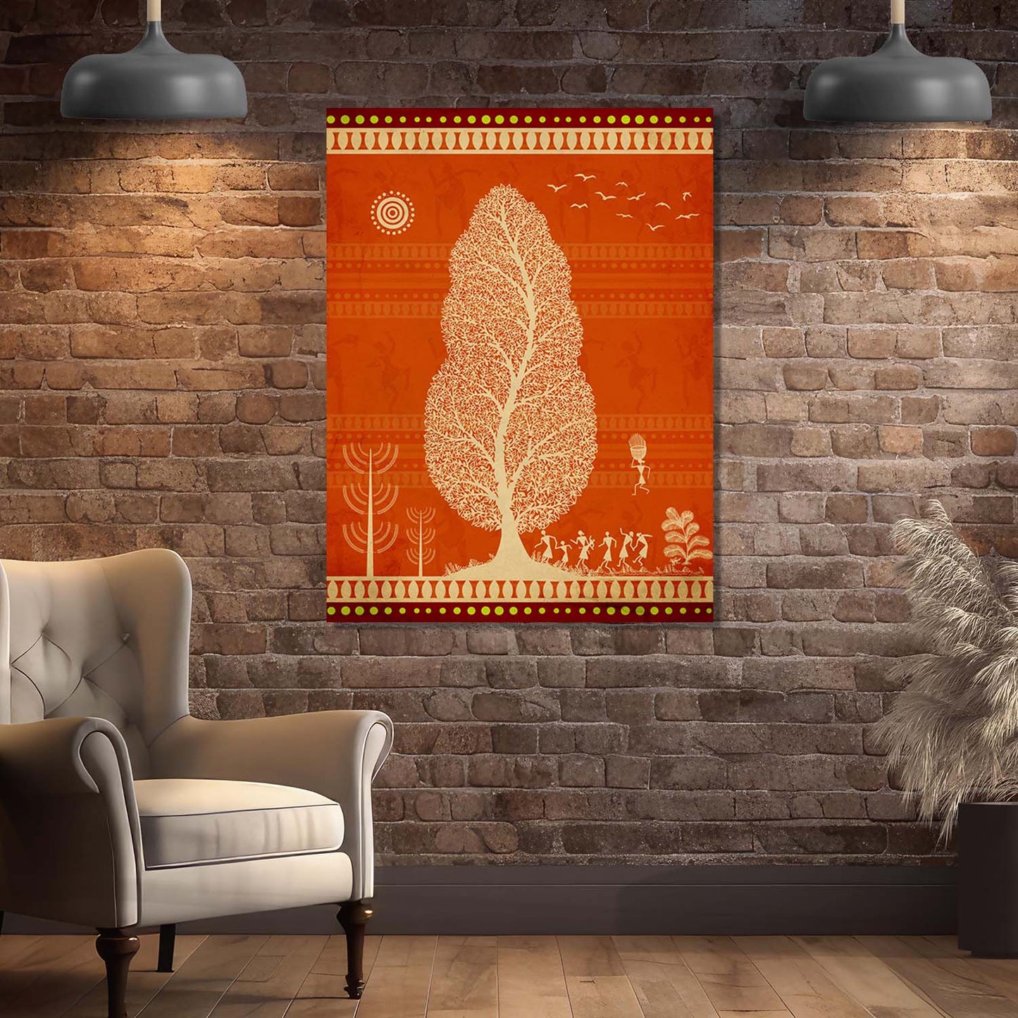 Warli Wall Art For Home Décor Canvas Painting Wall Décor