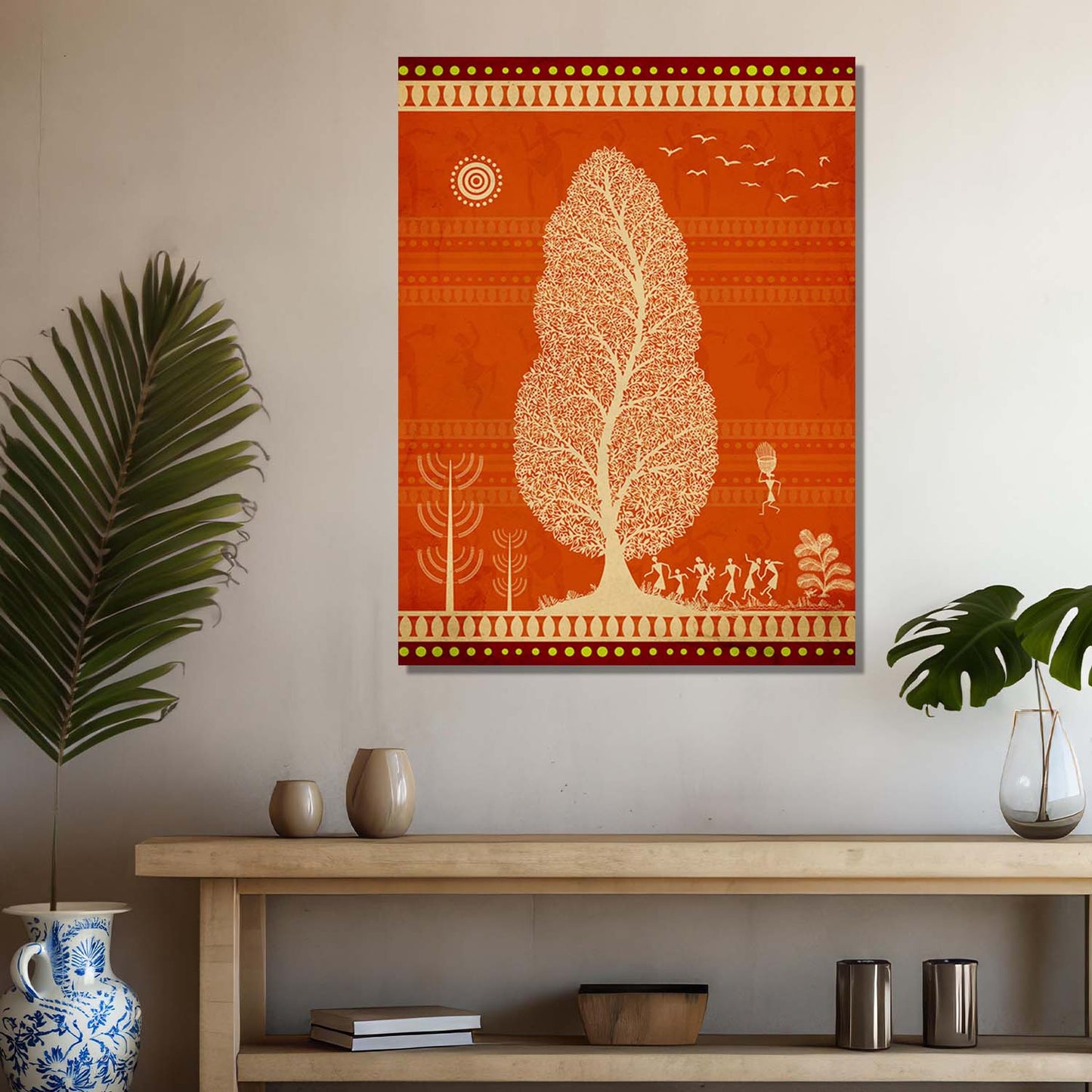 Warli Wall Art For Home Décor Canvas Painting Wall Décor