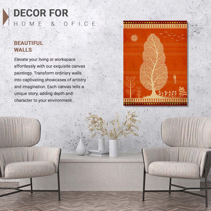 Warli Wall Art For Home Décor Canvas Painting Wall Décor