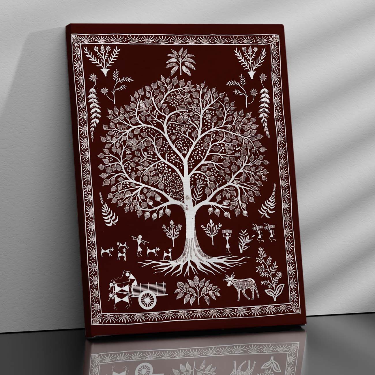 Warli Wall Art For Home Décor Canvas Painting Wall Décor