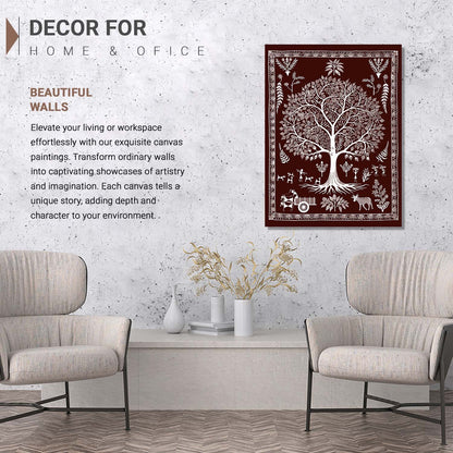 Warli Wall Art For Home Décor Canvas Painting Wall Décor