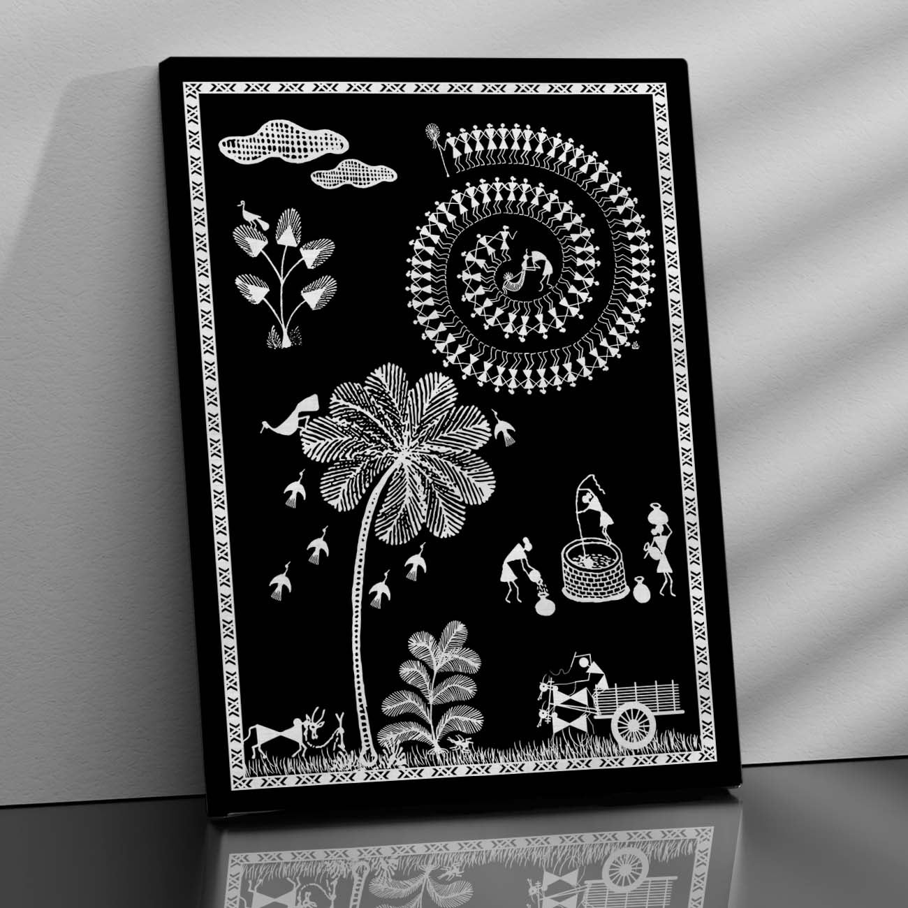 Warli Wall Art For Home Décor Canvas Painting Wall Décor