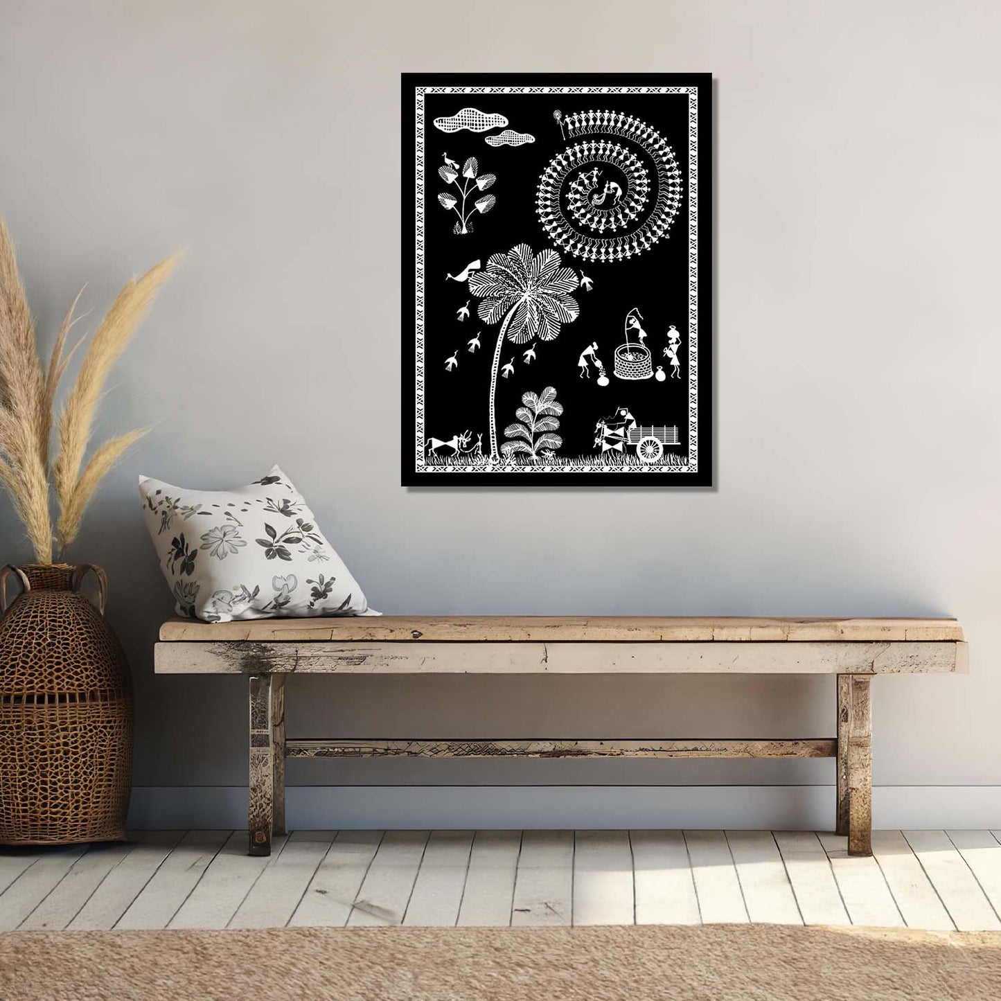 Warli Wall Art For Home Décor Canvas Painting Wall Décor