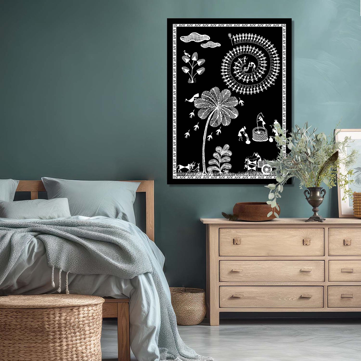 Warli Wall Art For Home Décor Canvas Painting Wall Décor