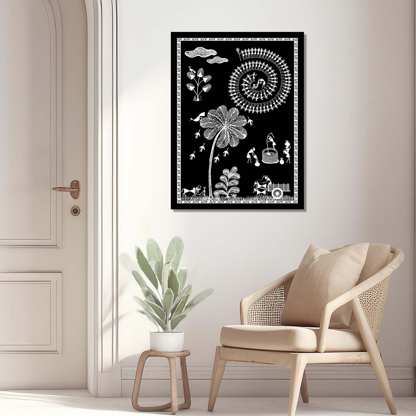 Warli Wall Art For Home Décor Canvas Painting Wall Décor