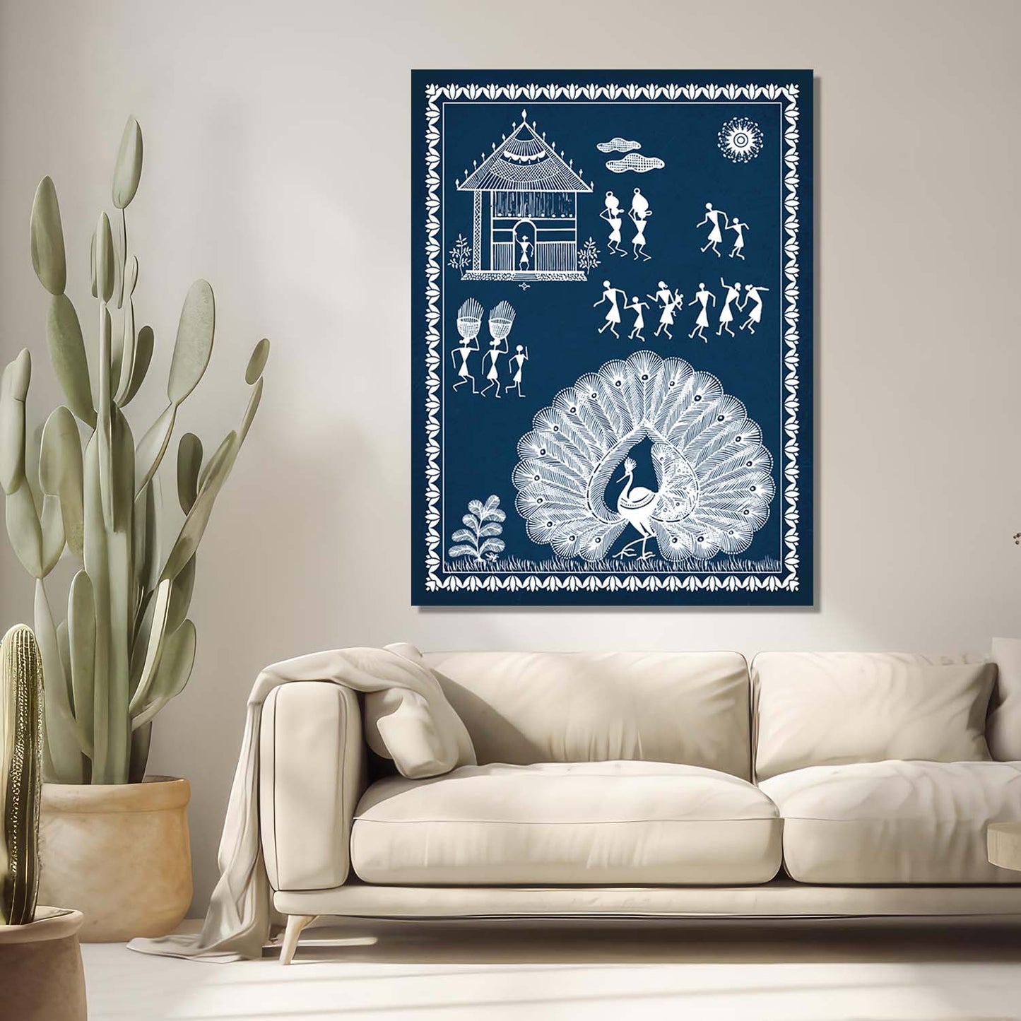 Warli Wall Art For Home Décor Canvas Painting Wall Décor