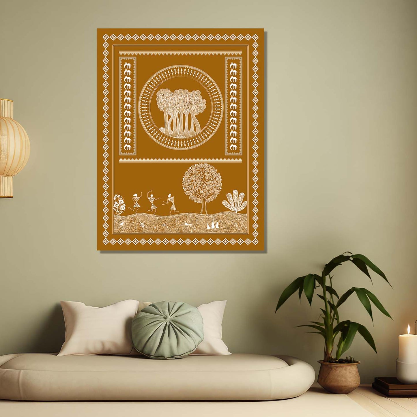 Warli Wall Art For Home Décor Canvas Painting Wall Décor