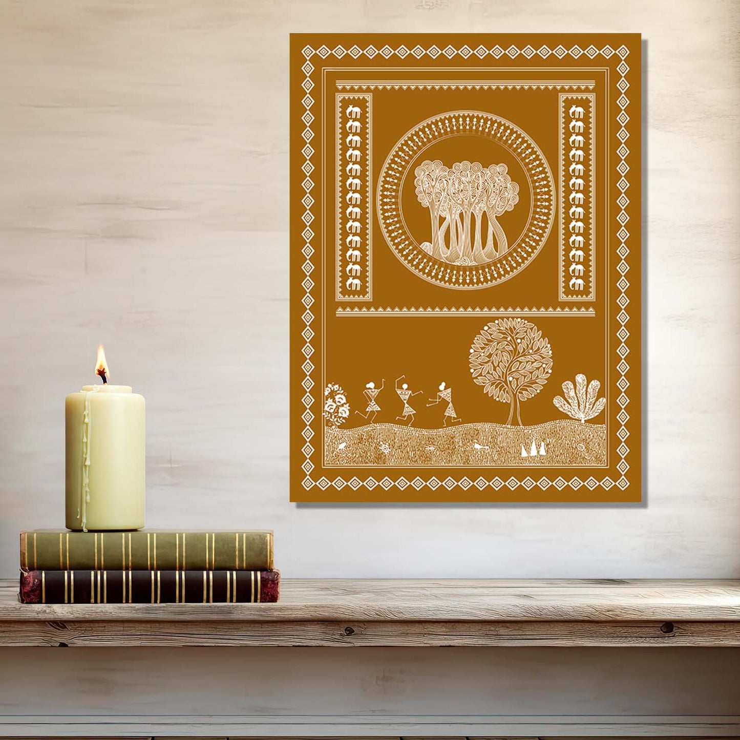 Warli Wall Art For Home Décor Canvas Painting Wall Décor