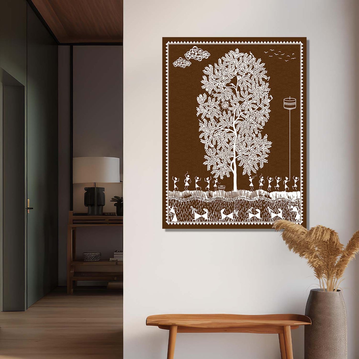 Warli Wall Art For Home Décor Canvas Painting Wall Décor