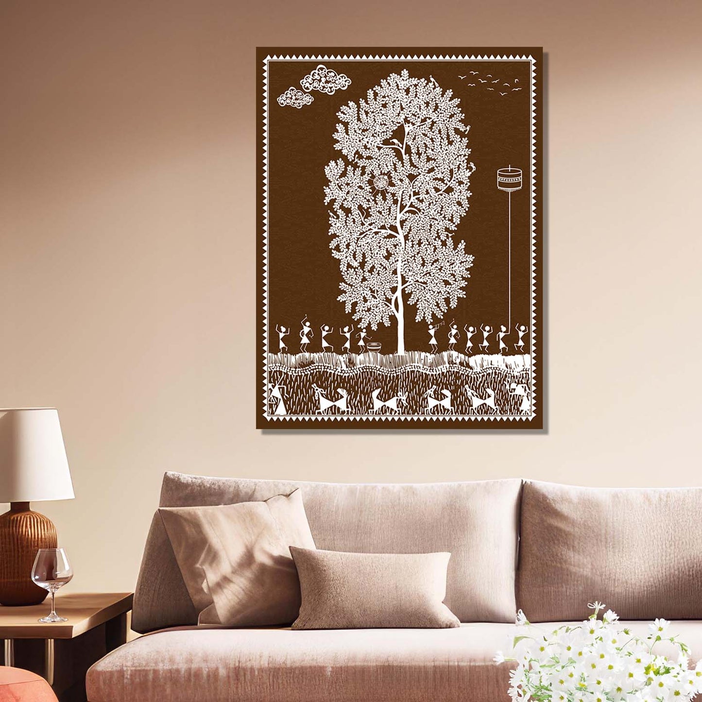 Warli Wall Art For Home Décor Canvas Painting Wall Décor