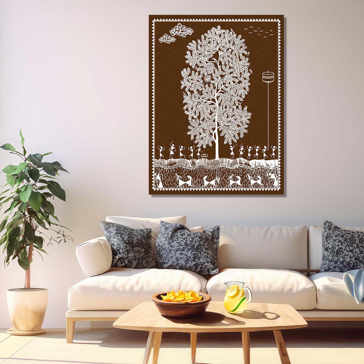 Warli Wall Art For Home Décor Canvas Painting Wall Décor