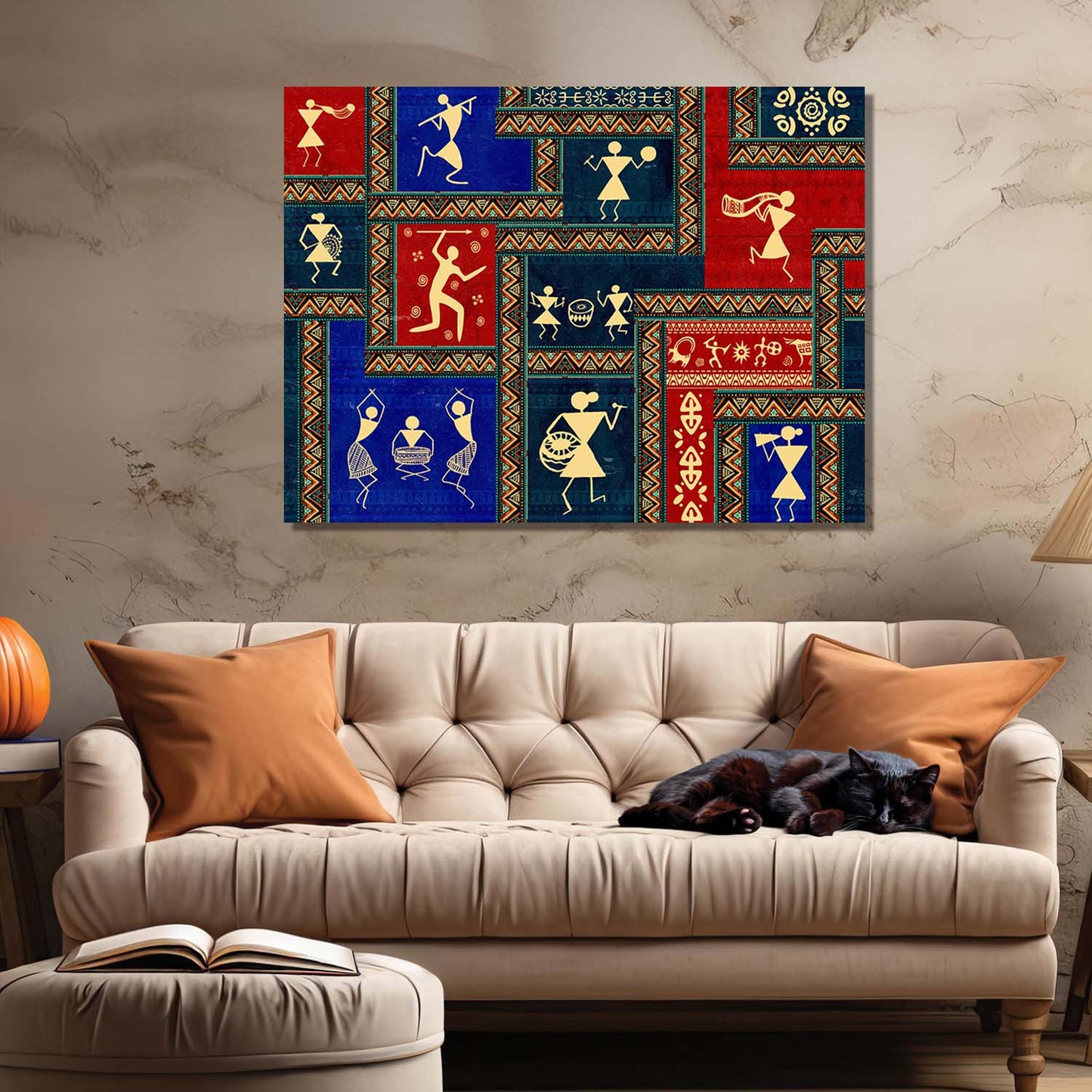 Warli Wall Art For Home Décor Canvas Painting Wall Décor