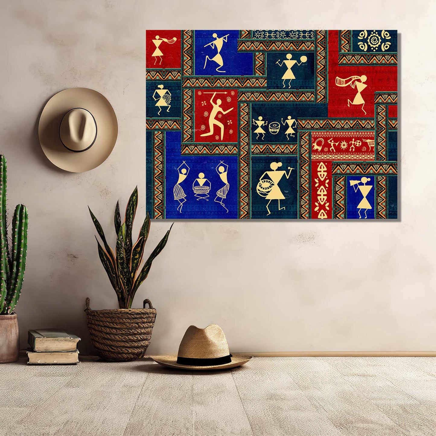 Warli Wall Art For Home Décor Canvas Painting Wall Décor