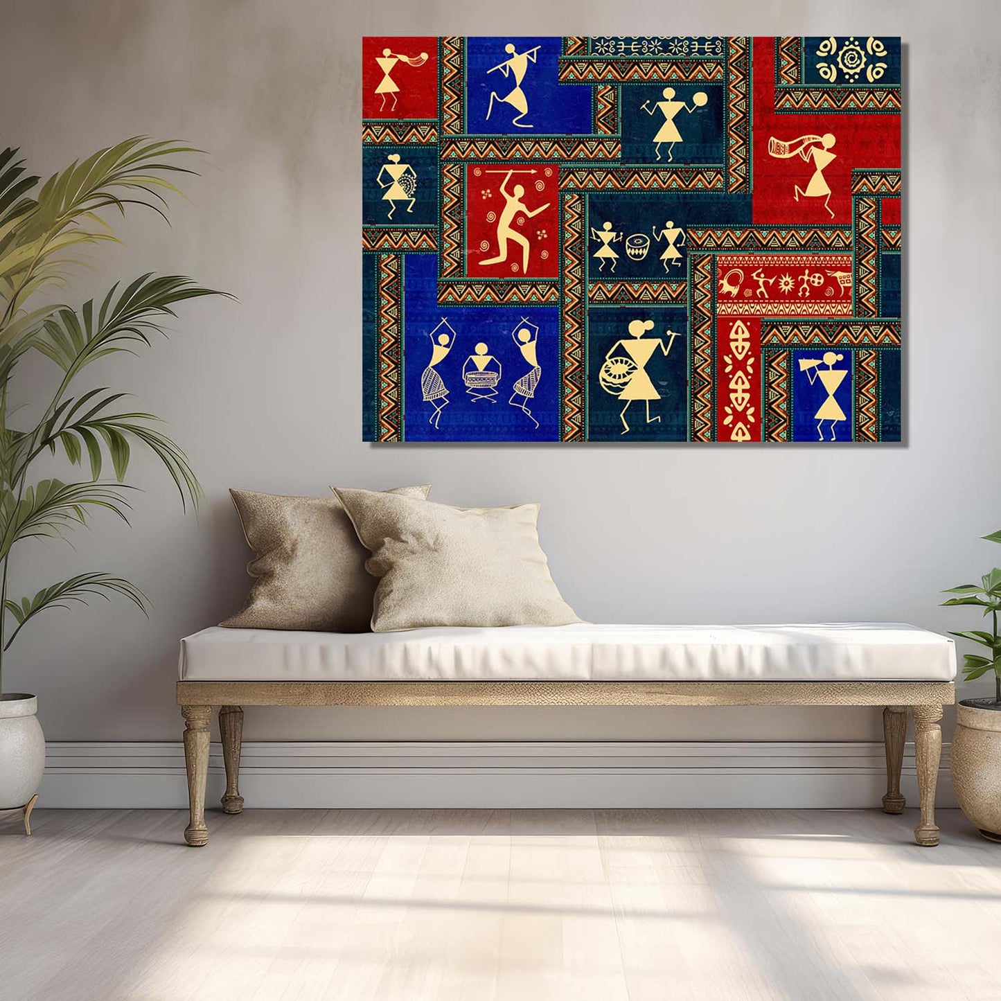 Warli Wall Art For Home Décor Canvas Painting Wall Décor