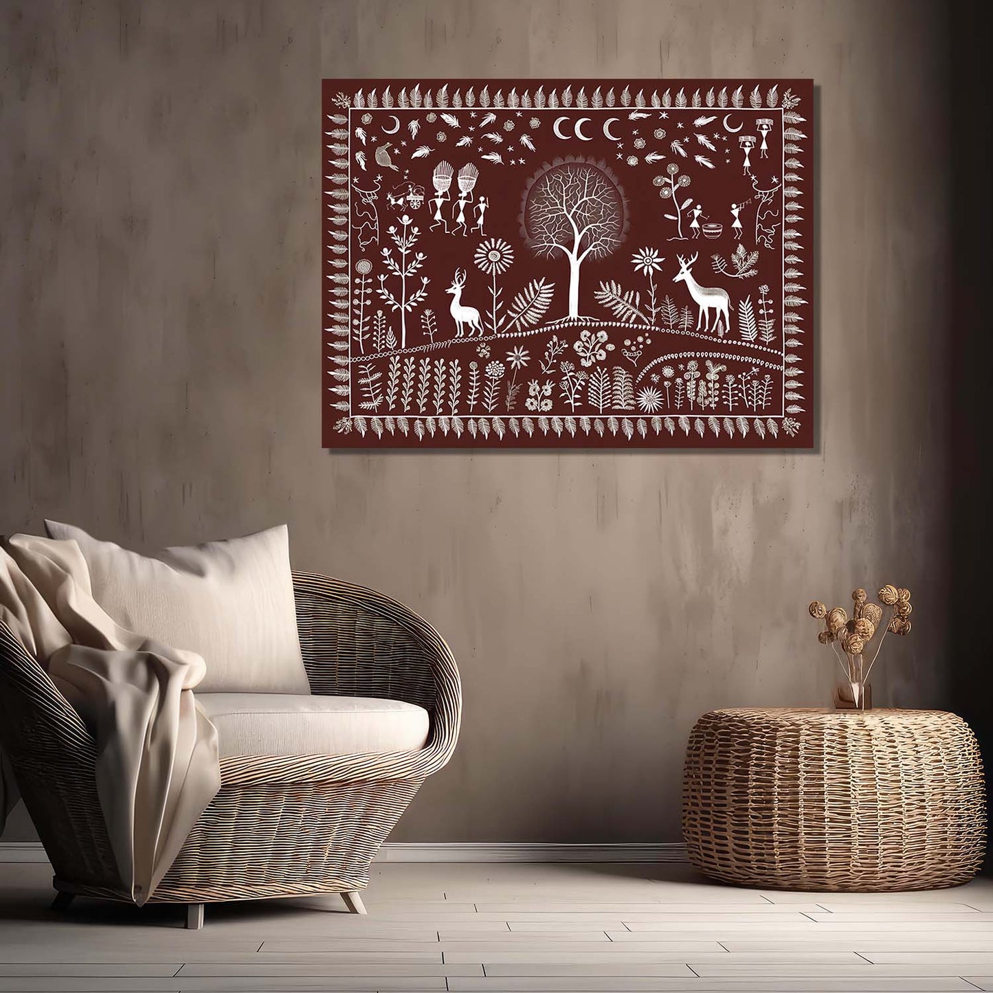 Warli Wall Art For Home Décor Canvas Painting Wall Décor