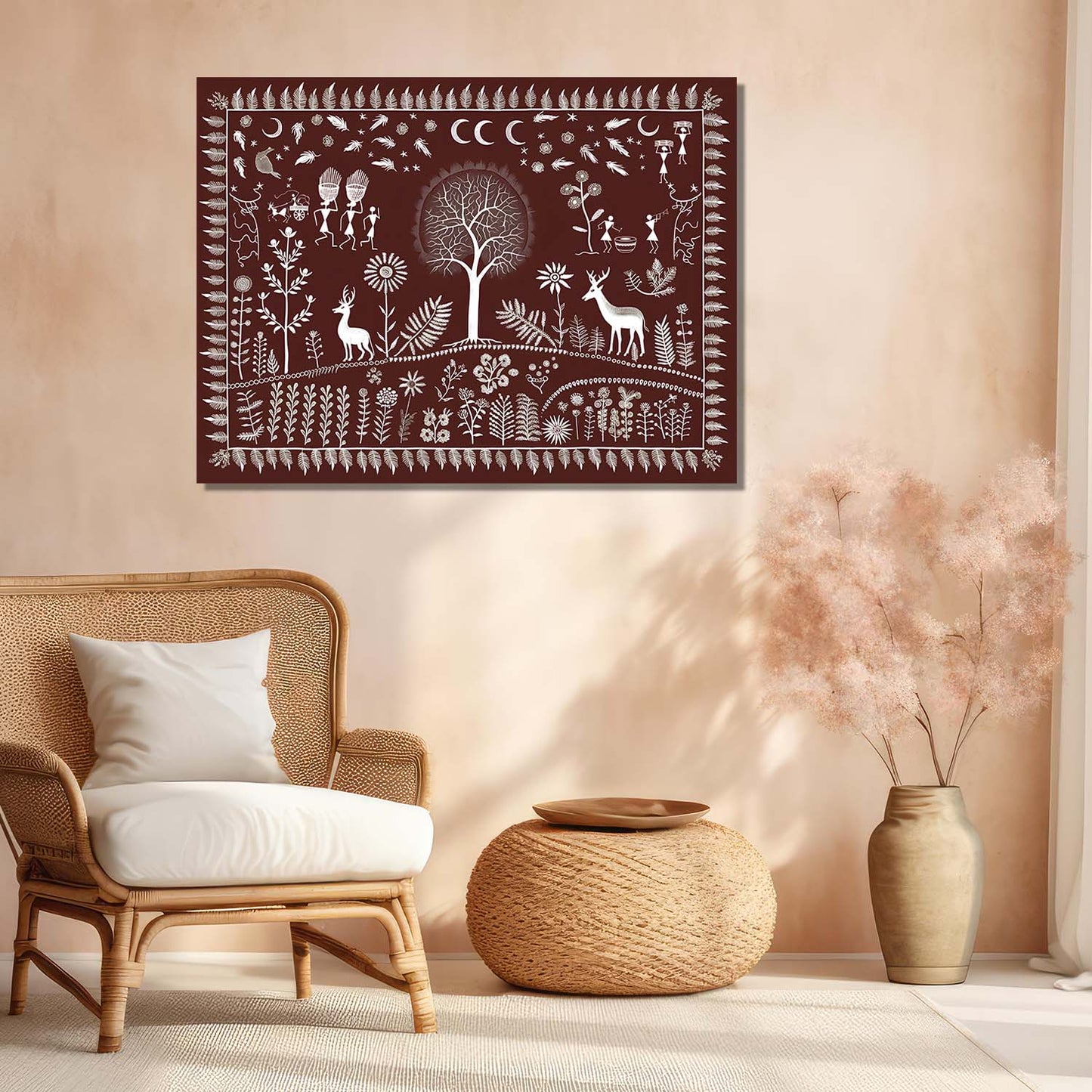 Warli Wall Art For Home Décor Canvas Painting Wall Décor