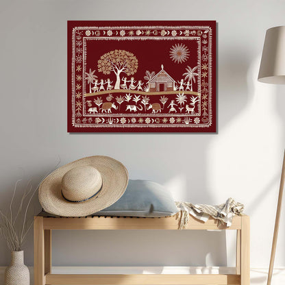 Warli Wall Art For Home Décor Canvas Painting Wall Décor