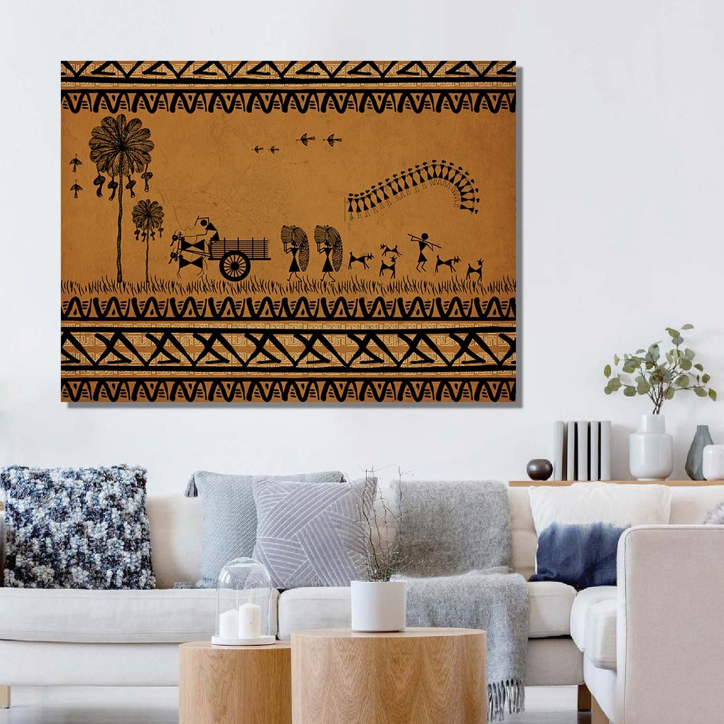 Warli Wall Art For Home Décor Canvas Painting Wall Décor