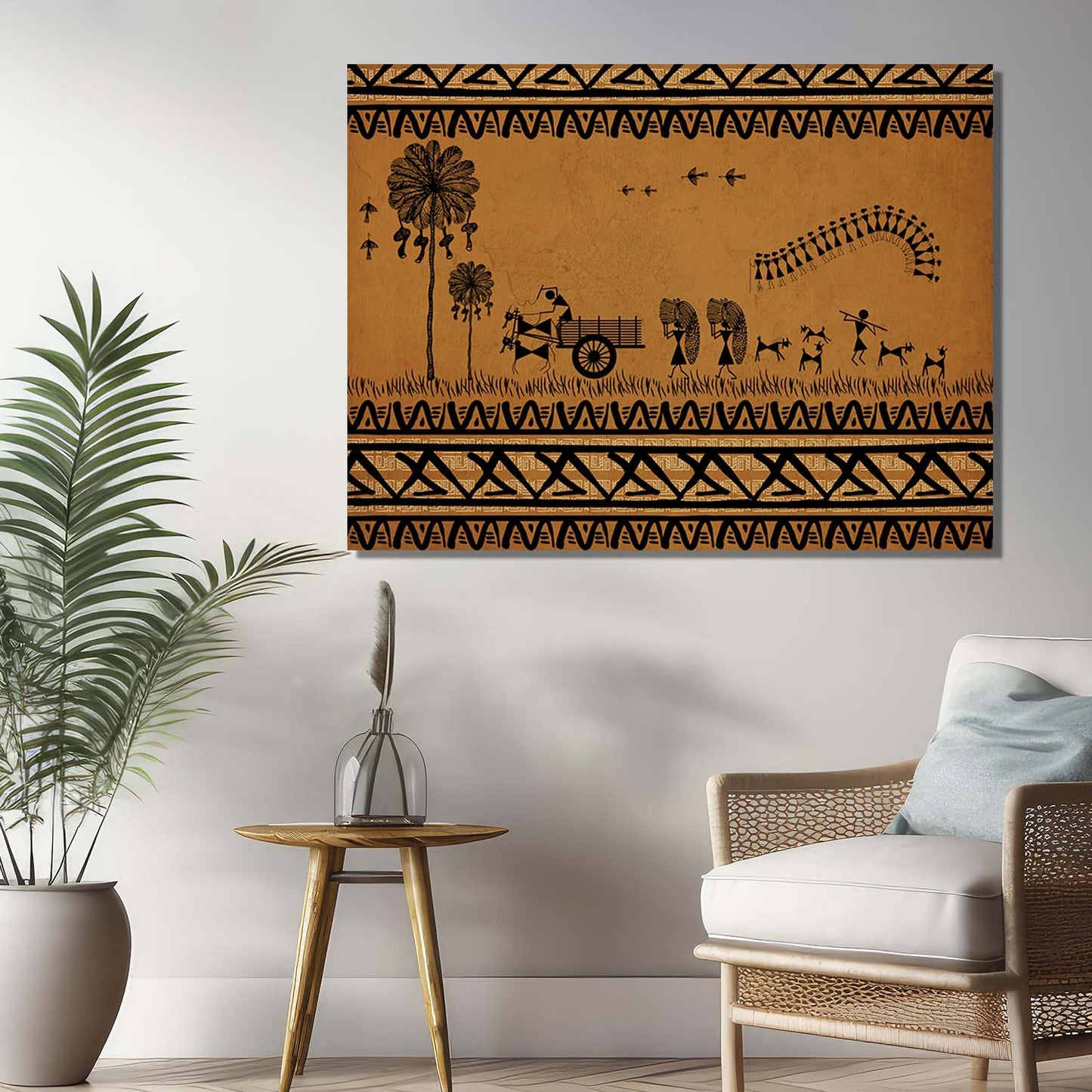 Warli Wall Art For Home Décor Canvas Painting Wall Décor