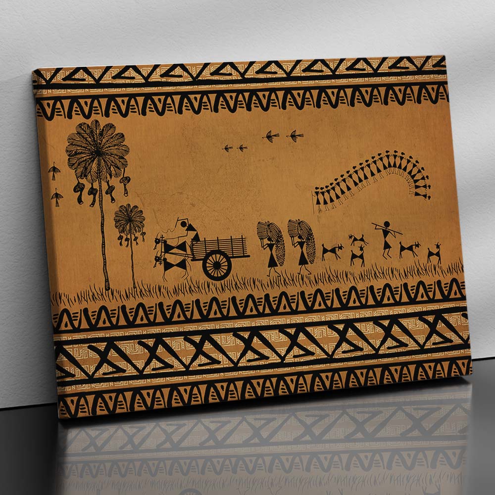 Warli Wall Art For Home Décor Canvas Painting Wall Décor