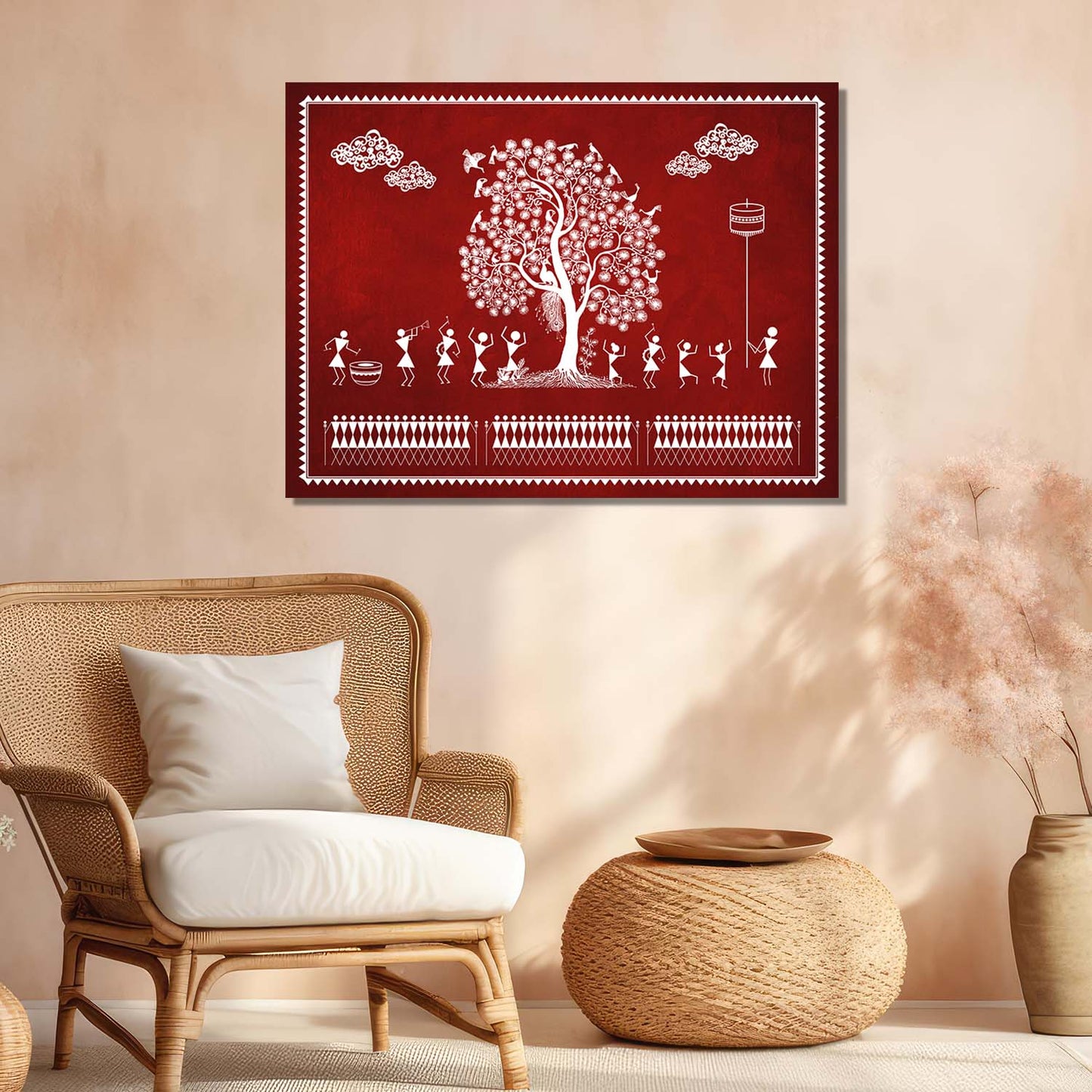 Warli Wall Art For Home Décor Canvas Painting Wall Décor