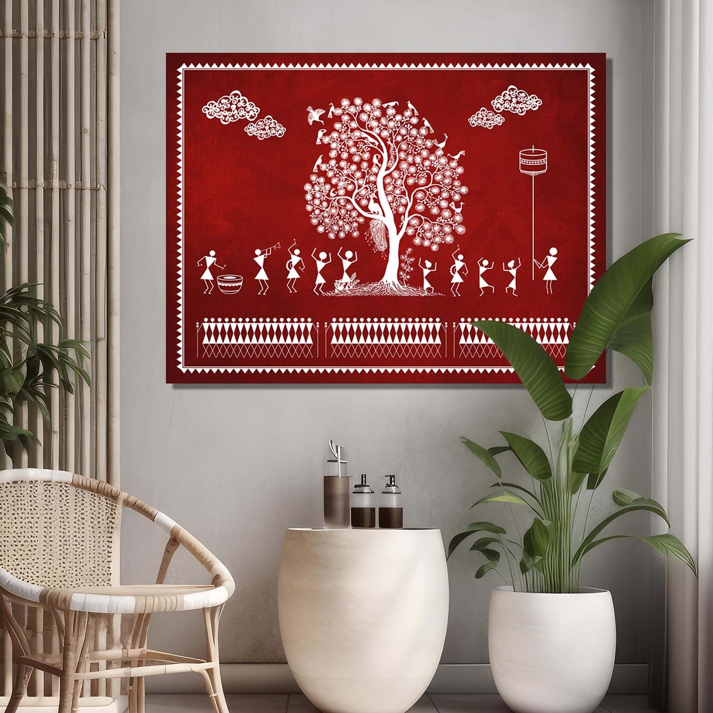 Warli Wall Art For Home Décor Canvas Painting Wall Décor