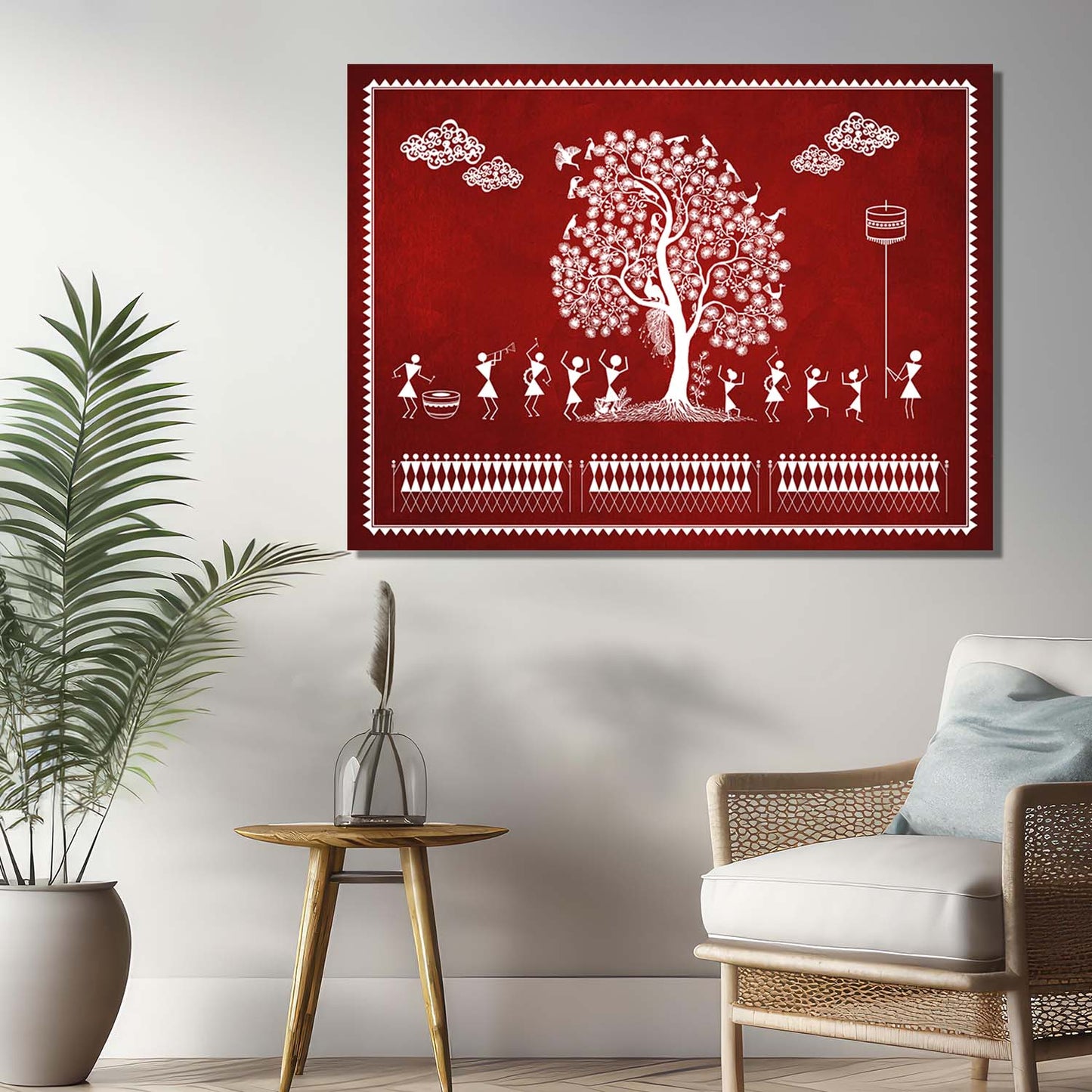 Warli Wall Art For Home Décor Canvas Painting Wall Décor