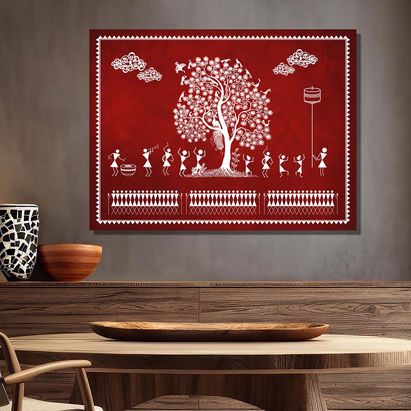 Warli Wall Art For Home Décor Canvas Painting Wall Décor