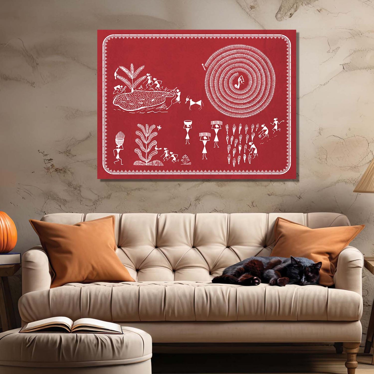 Warli Wall Art For Home Décor Canvas Painting Wall Décor