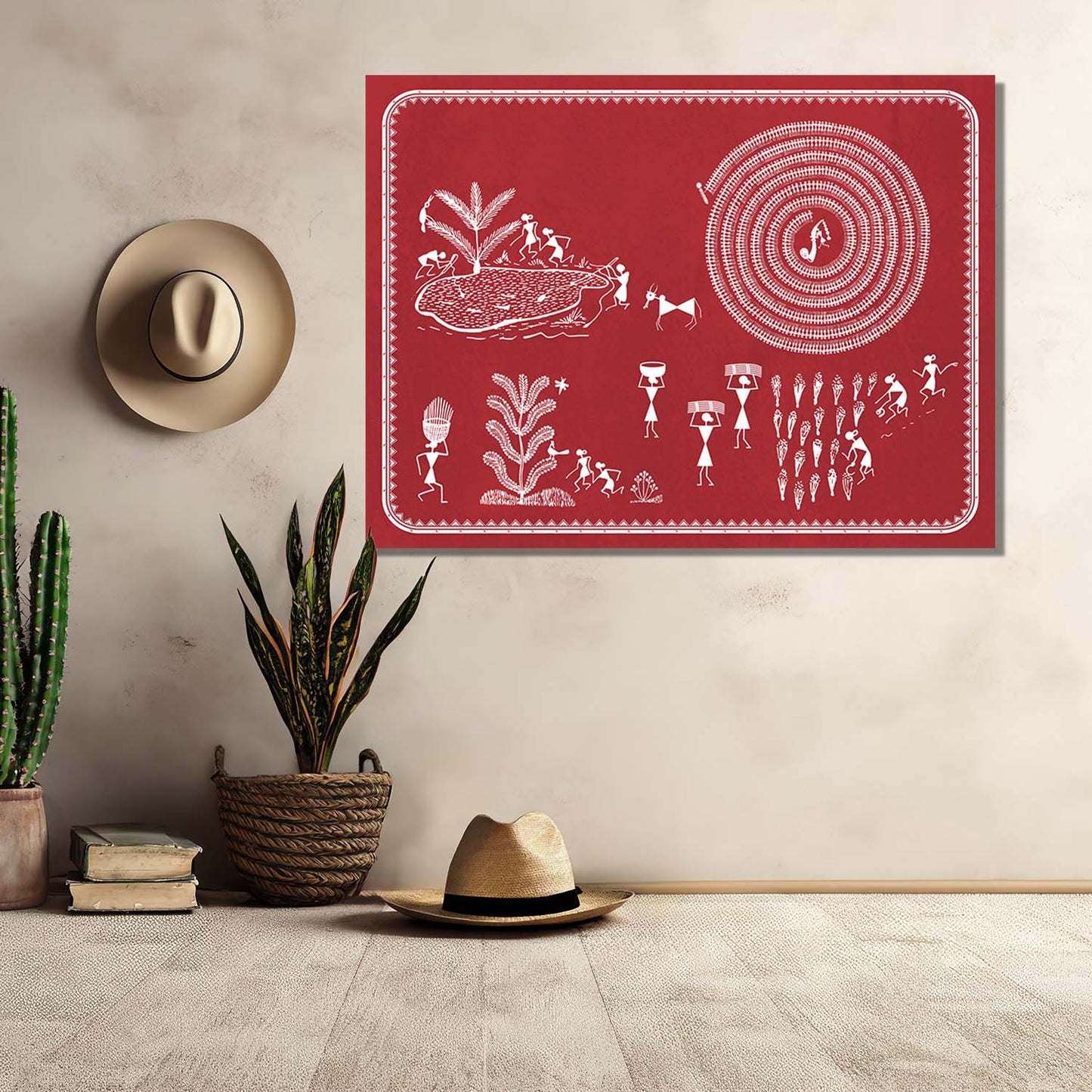 Warli Wall Art For Home Décor Canvas Painting Wall Décor