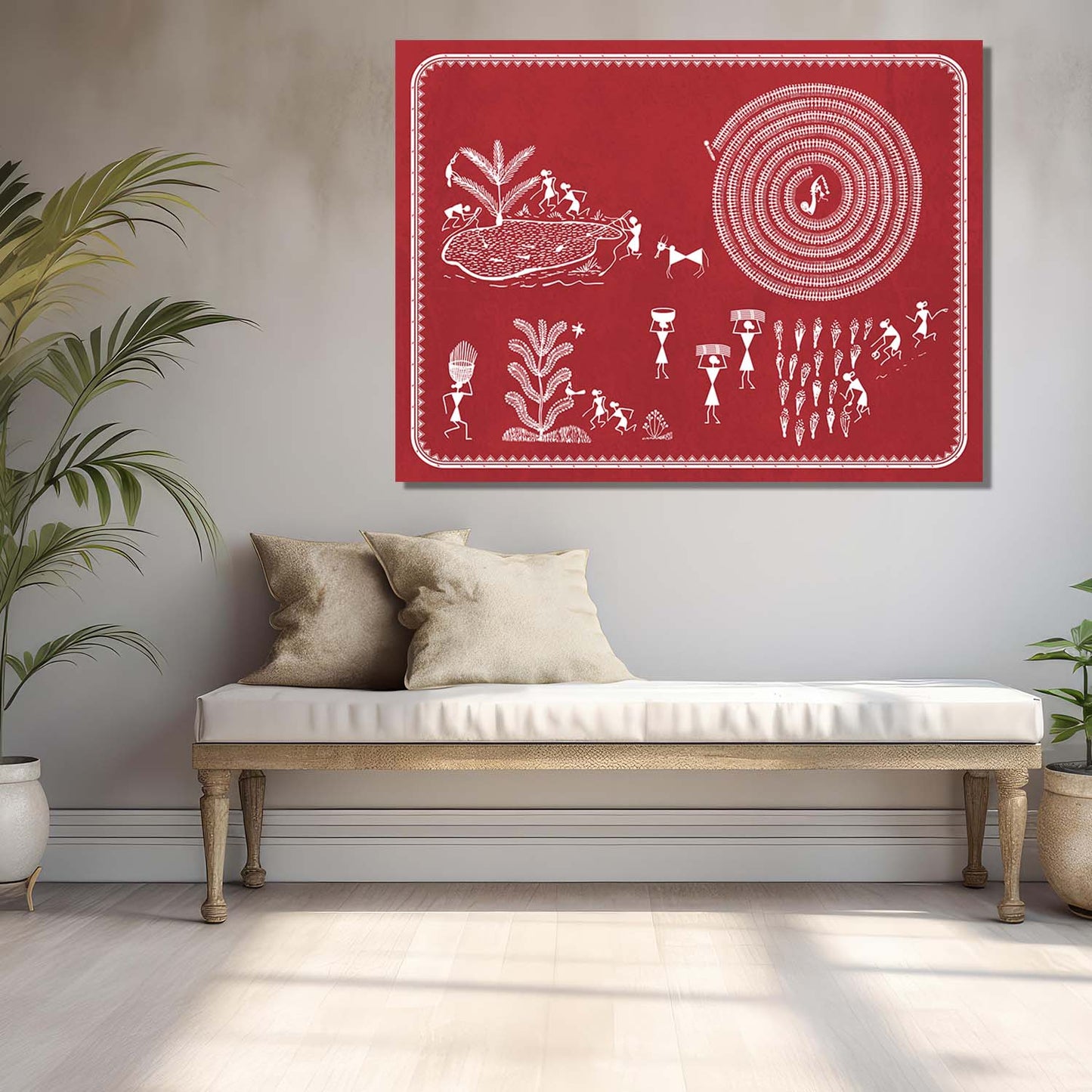 Warli Wall Art For Home Décor Canvas Painting Wall Décor