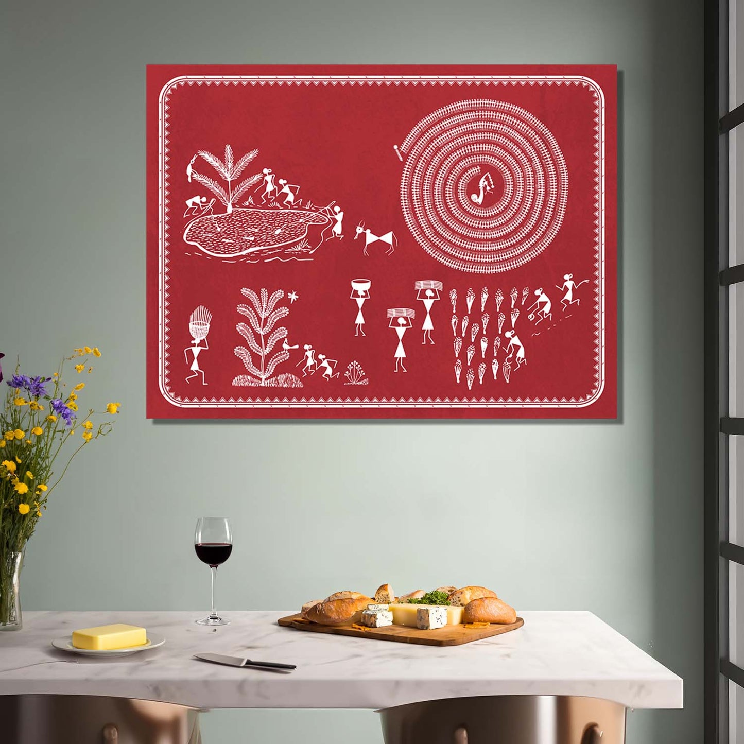 Warli Wall Art For Home Décor Canvas Painting Wall Décor