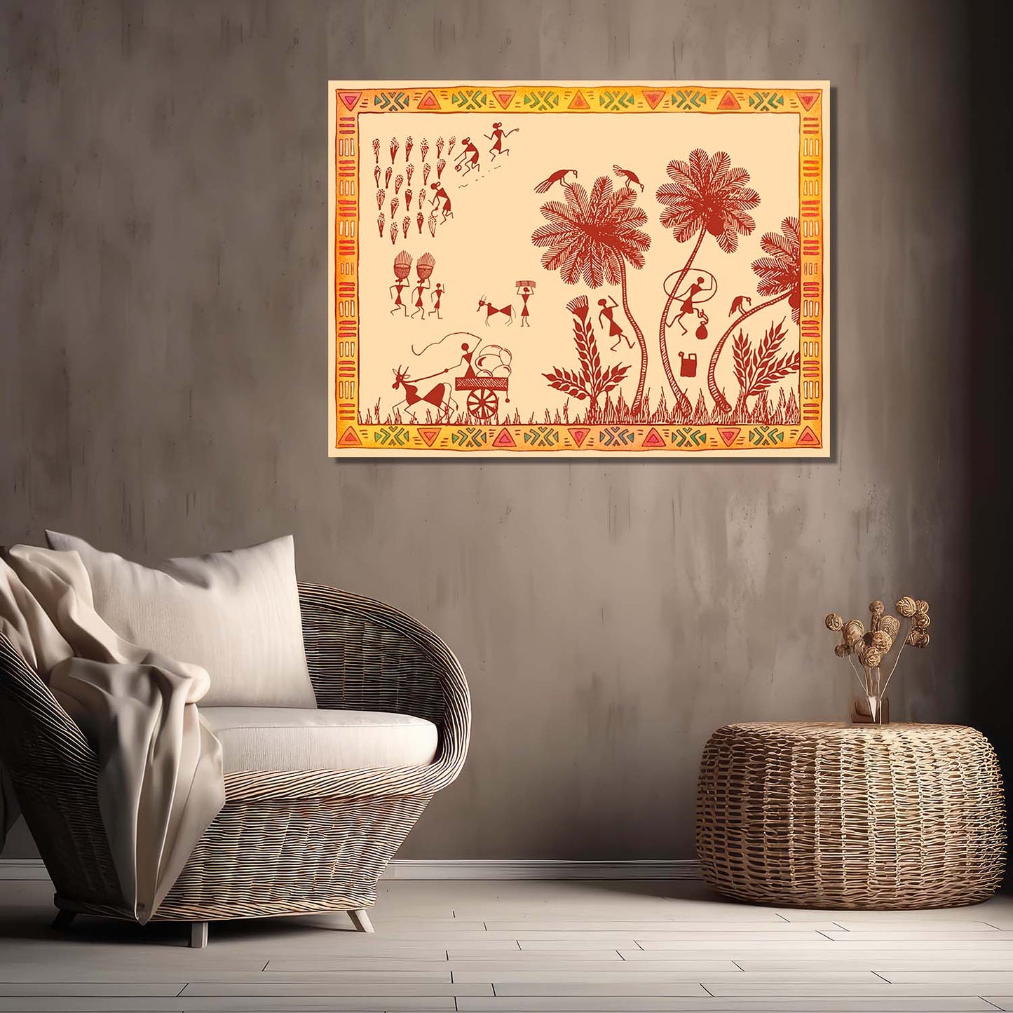 Warli Wall Art For Home Décor Canvas Painting Wall Décor